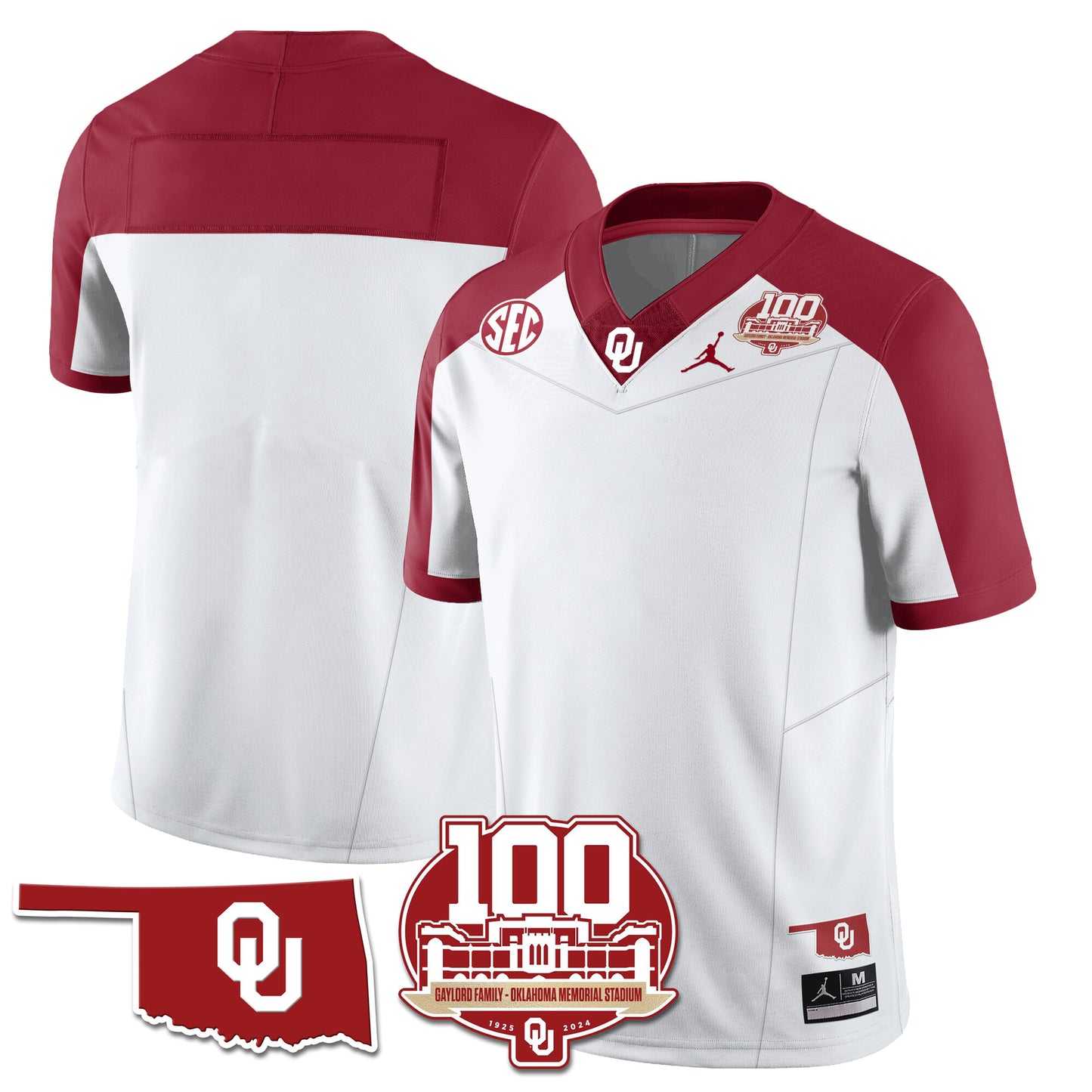 Oklahoma Sooners 1946-56 Throwback Uniforms - 100th Season - All Stitched