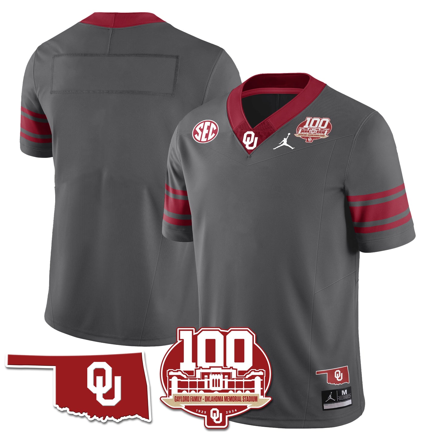 Oklahoma Sooners 1946-56 Throwback Uniforms - 100th Season - All Stitched