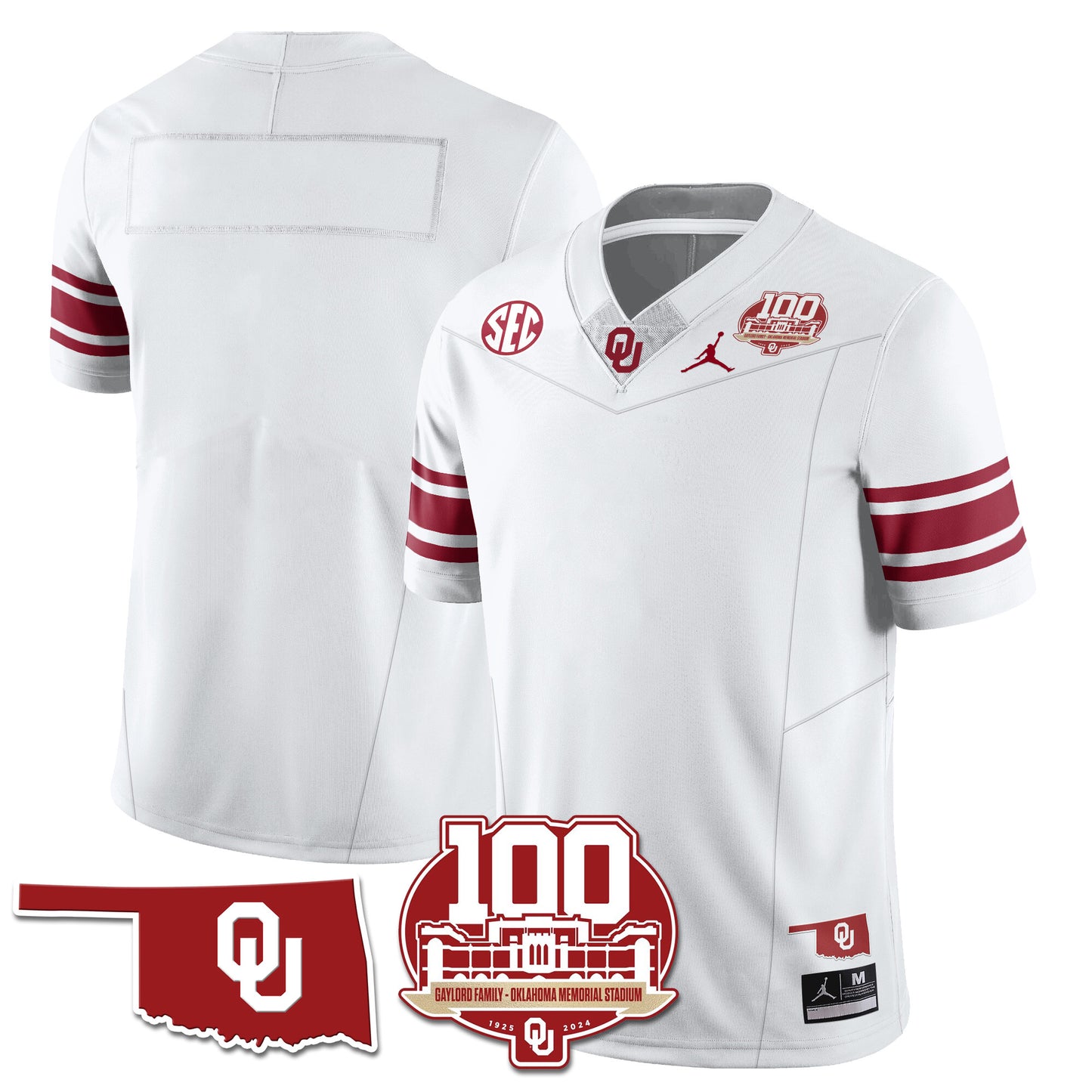 Oklahoma Sooners 1946-56 Throwback Uniforms - 100th Season - All Stitched