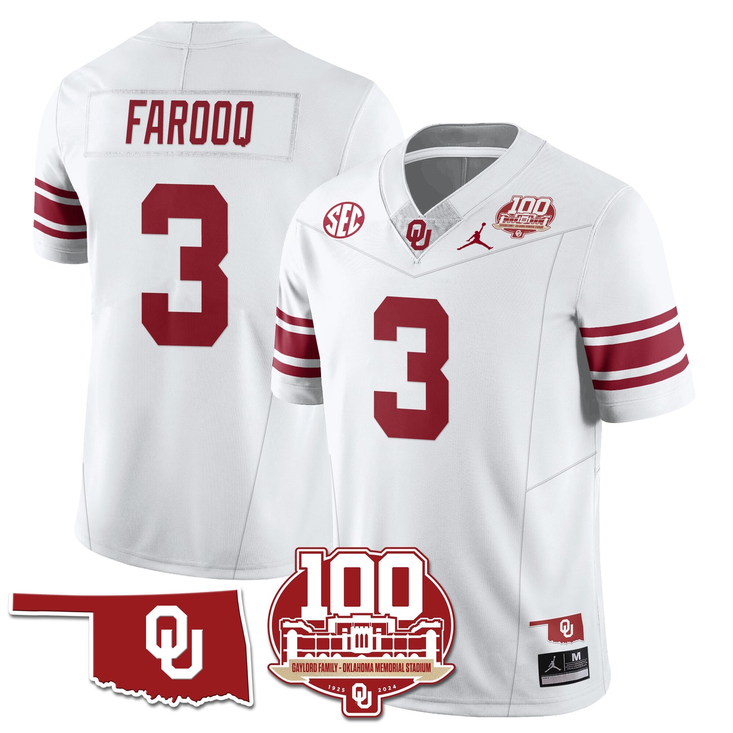 Oklahoma Sooners 1946-56 Throwback Uniforms - 100th Season - All Stitched