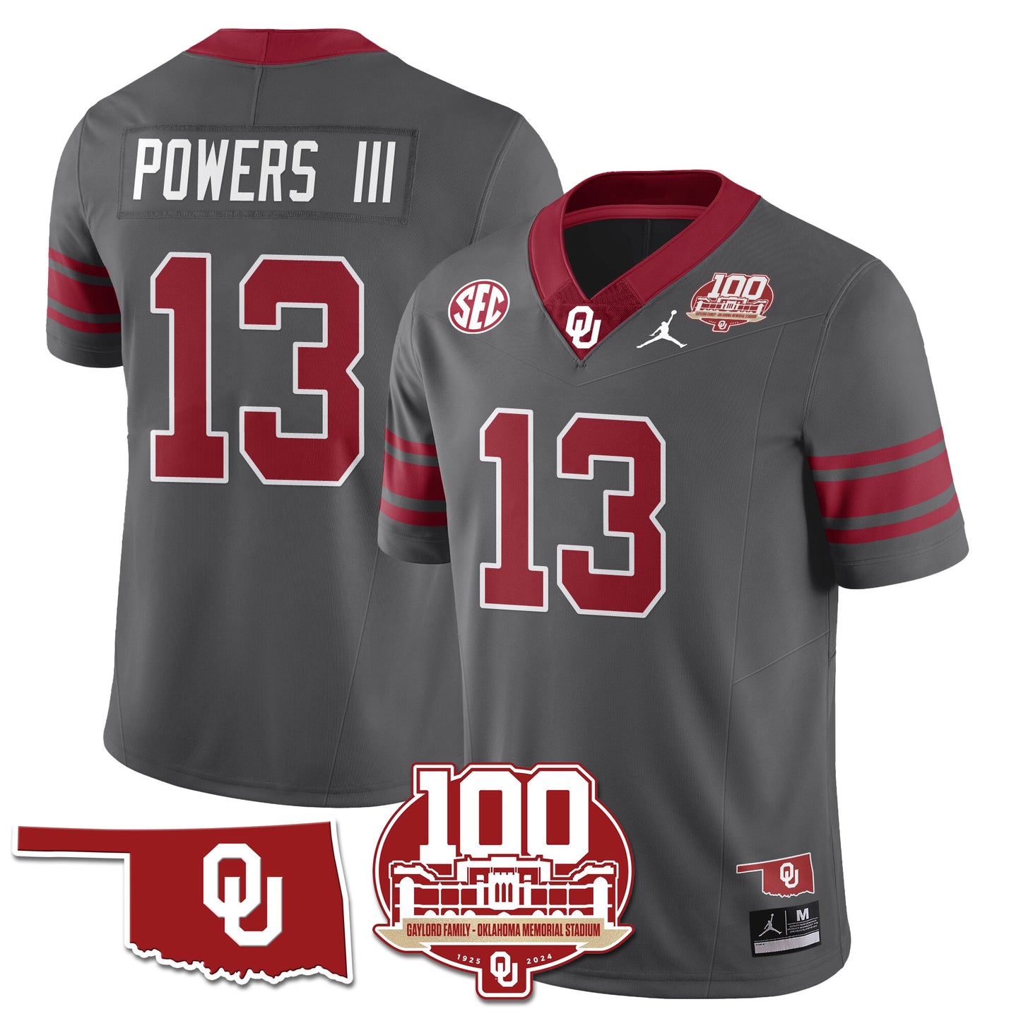 Oklahoma Sooners 1946-56 Throwback Uniforms - 100th Season - All Stitched