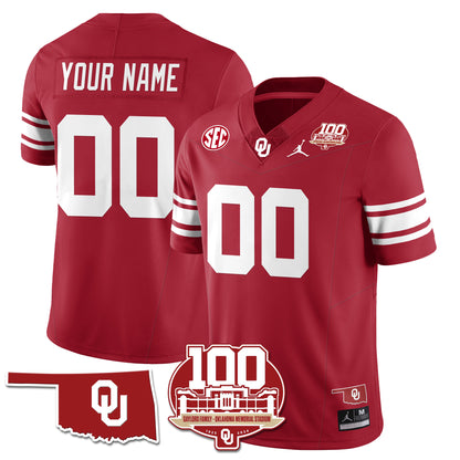 Custom Oklahoma Sooners 1946-56 Throwback Uniforms - 100th Season - All Stitched