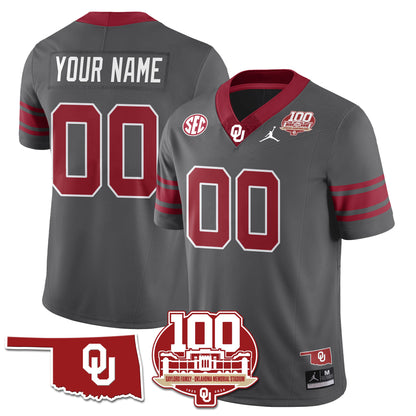 Custom Oklahoma Sooners 1946-56 Throwback Uniforms - 100th Season - All Stitched