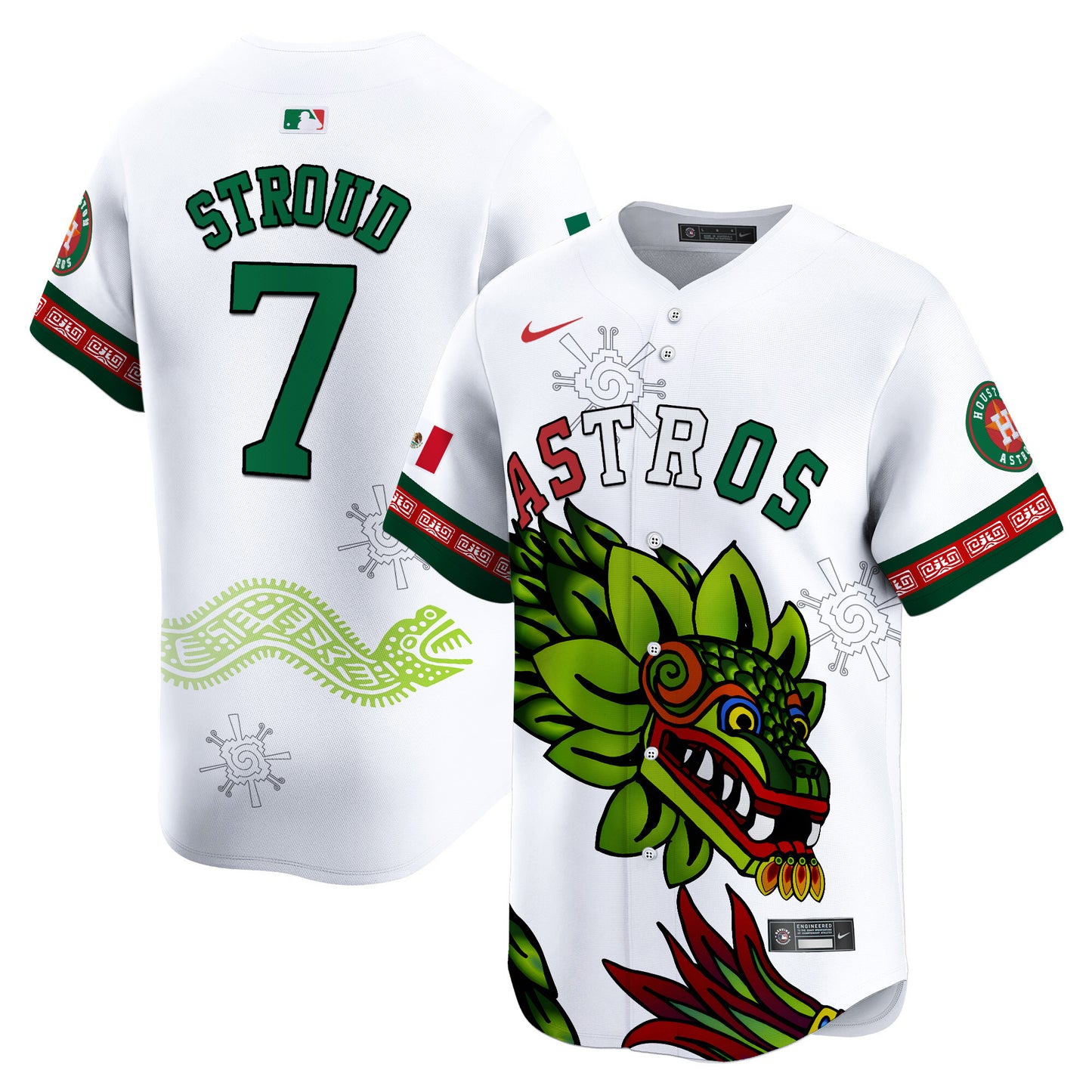 Astros Mexico Quetzalcoatl Aztec Vapor Limited Jersey - Printed