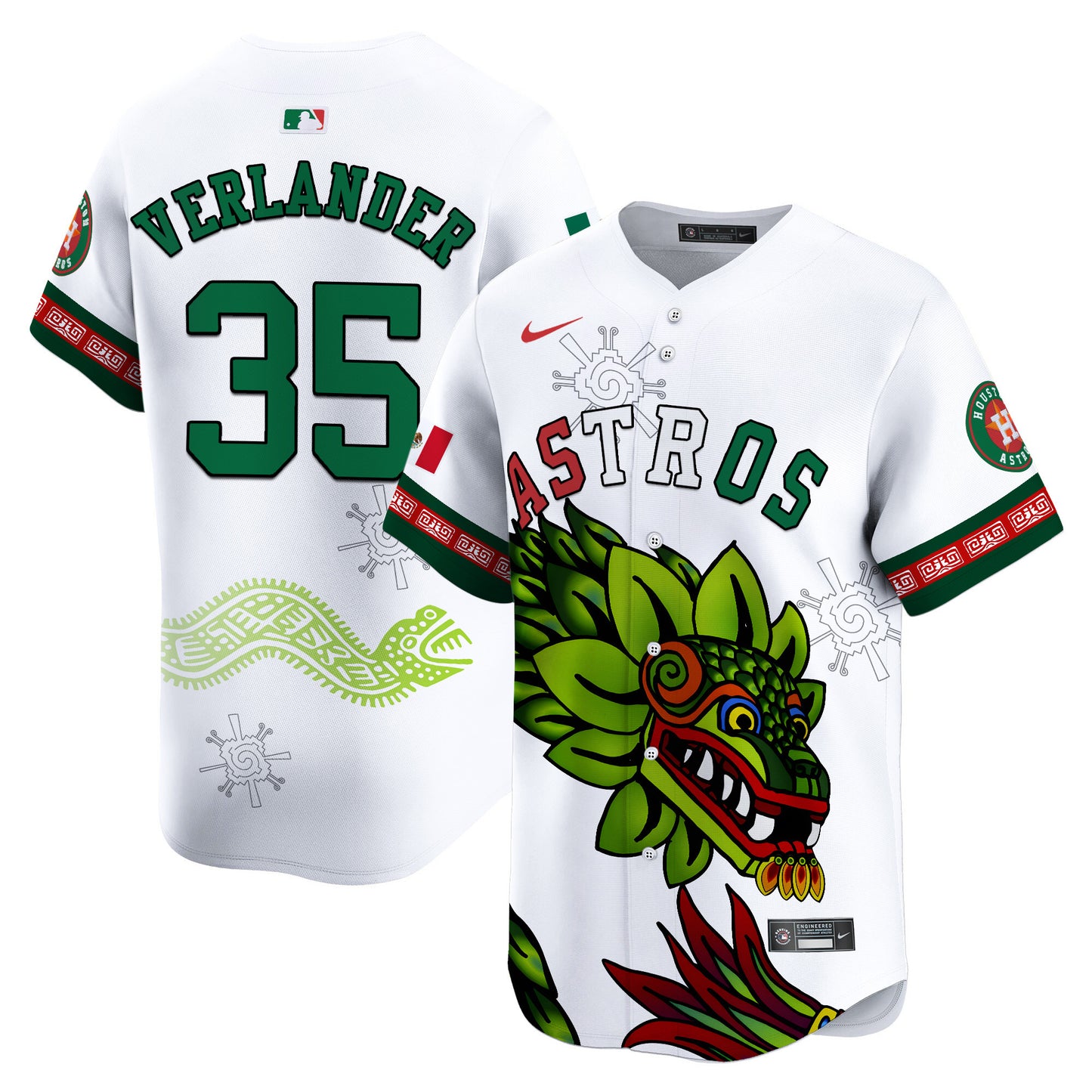 Astros Mexico Quetzalcoatl Aztec Vapor Limited Jersey - Printed