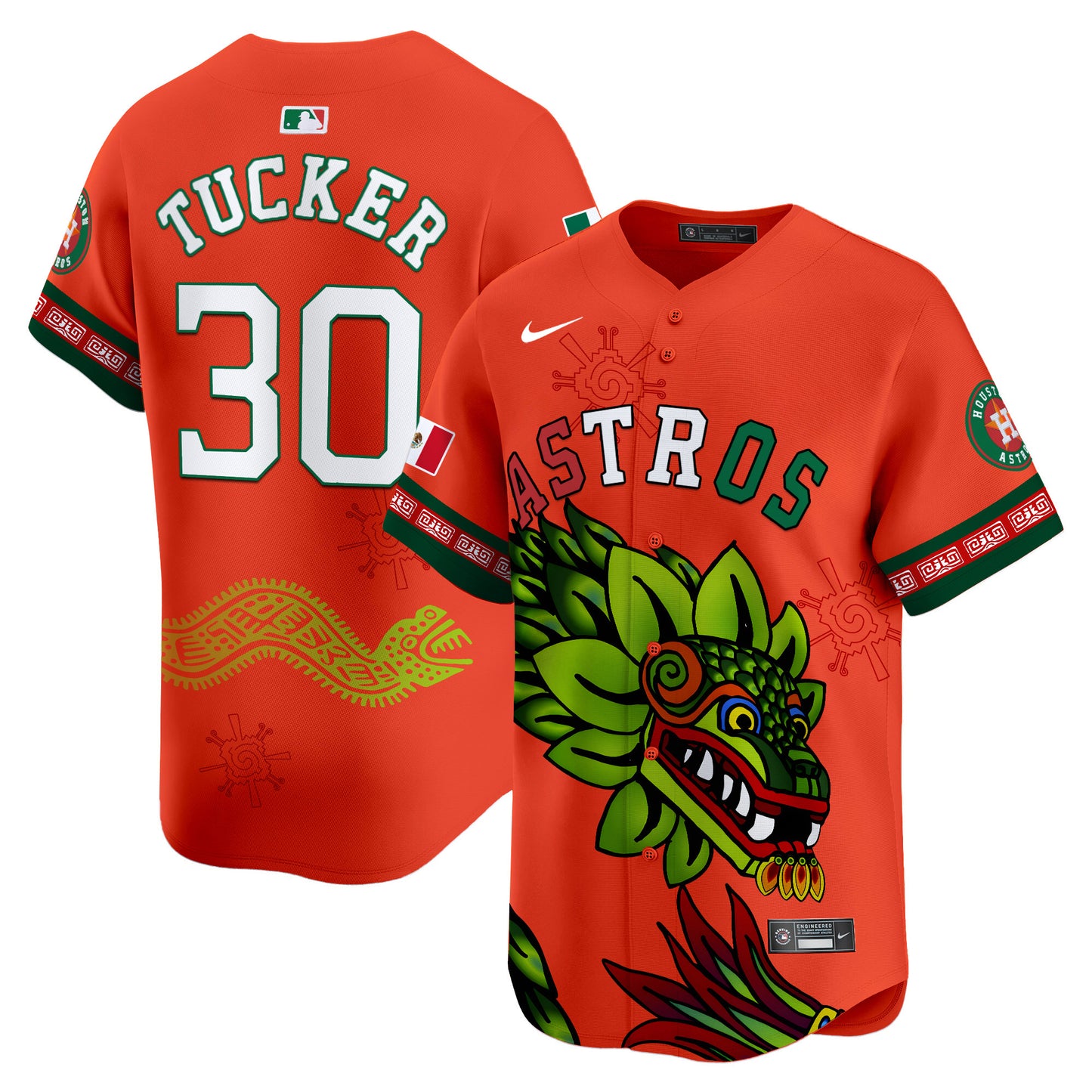 Astros Mexico Quetzalcoatl Aztec Vapor Limited Jersey - Printed