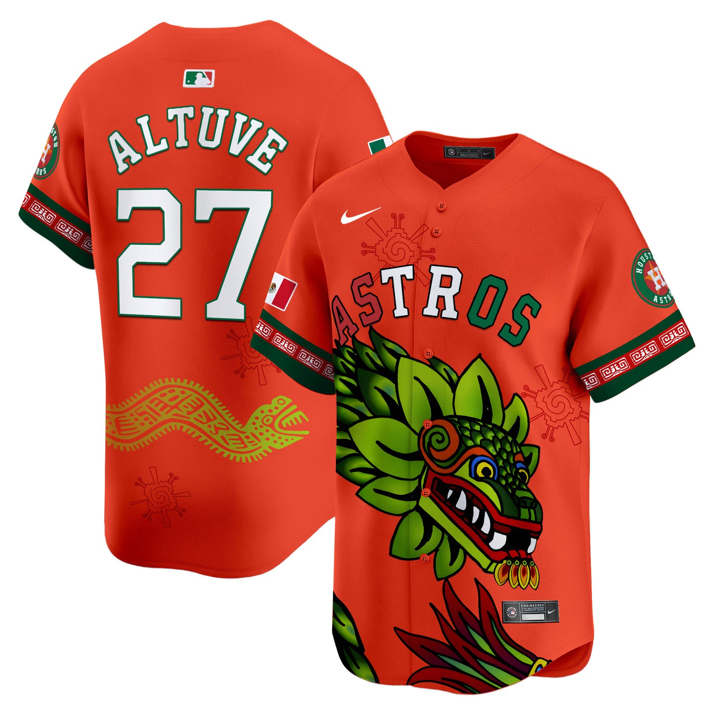 Astros Mexico Quetzalcoatl Aztec Vapor Limited Jersey - Printed