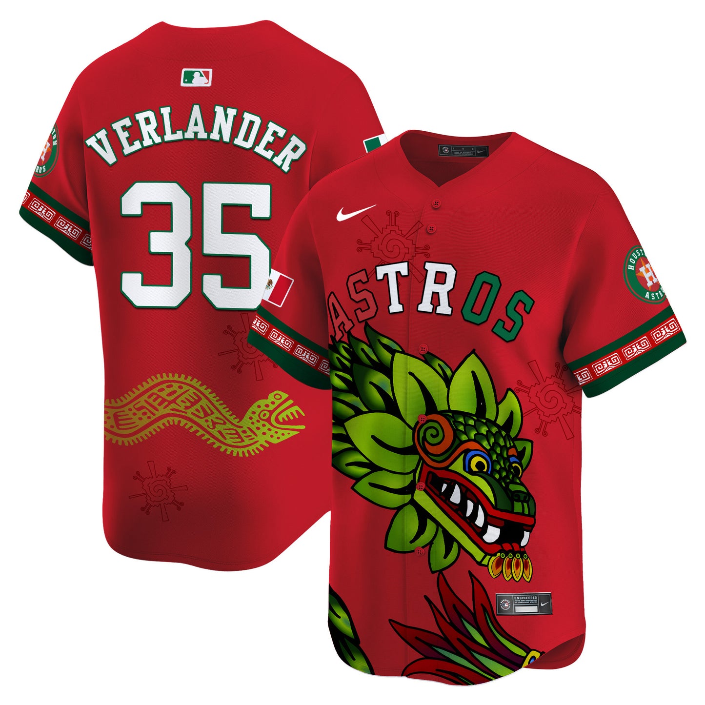 Astros Mexico Quetzalcoatl Aztec Vapor Limited Jersey - Printed