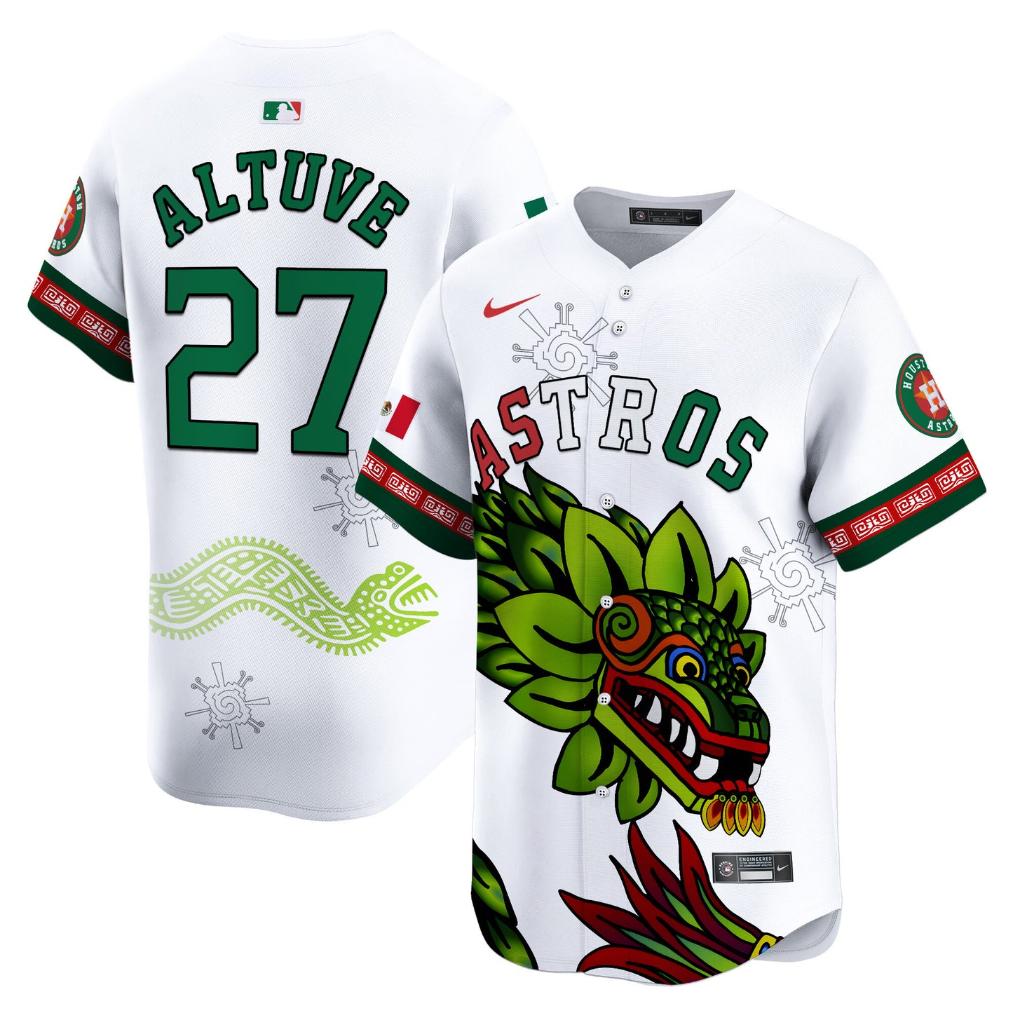 Astros Mexico Quetzalcoatl Aztec Vapor Limited Jersey - Printed