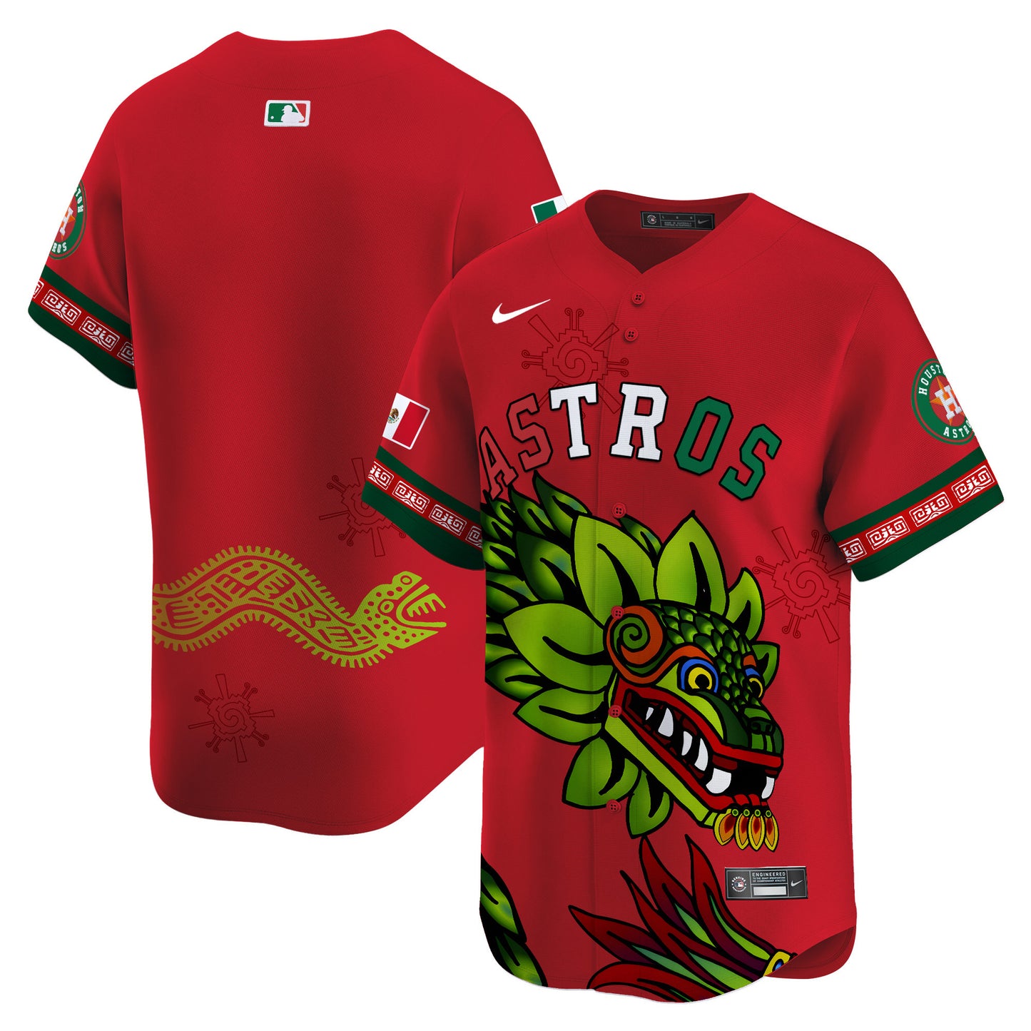 Astros Mexico Quetzalcoatl Aztec Vapor Limited Jersey - Printed