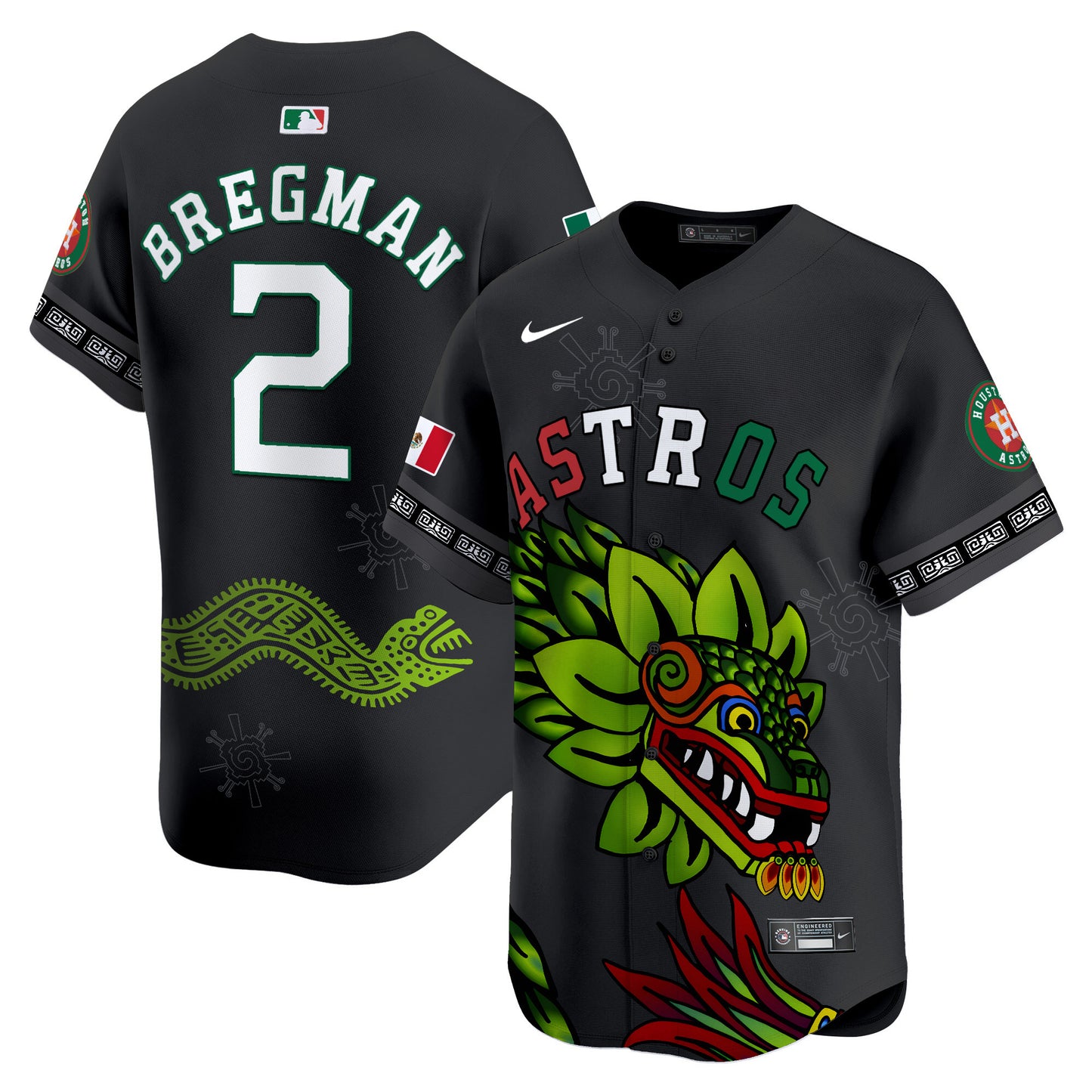 Astros Mexico Quetzalcoatl Aztec Vapor Limited Jersey - Printed