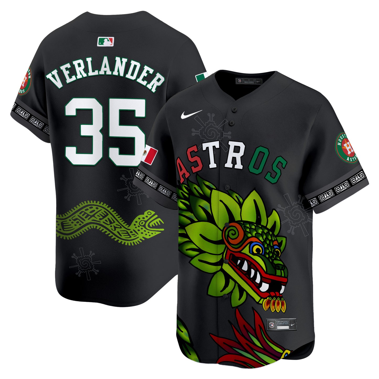 Astros Mexico Quetzalcoatl Aztec Vapor Limited Jersey - Printed