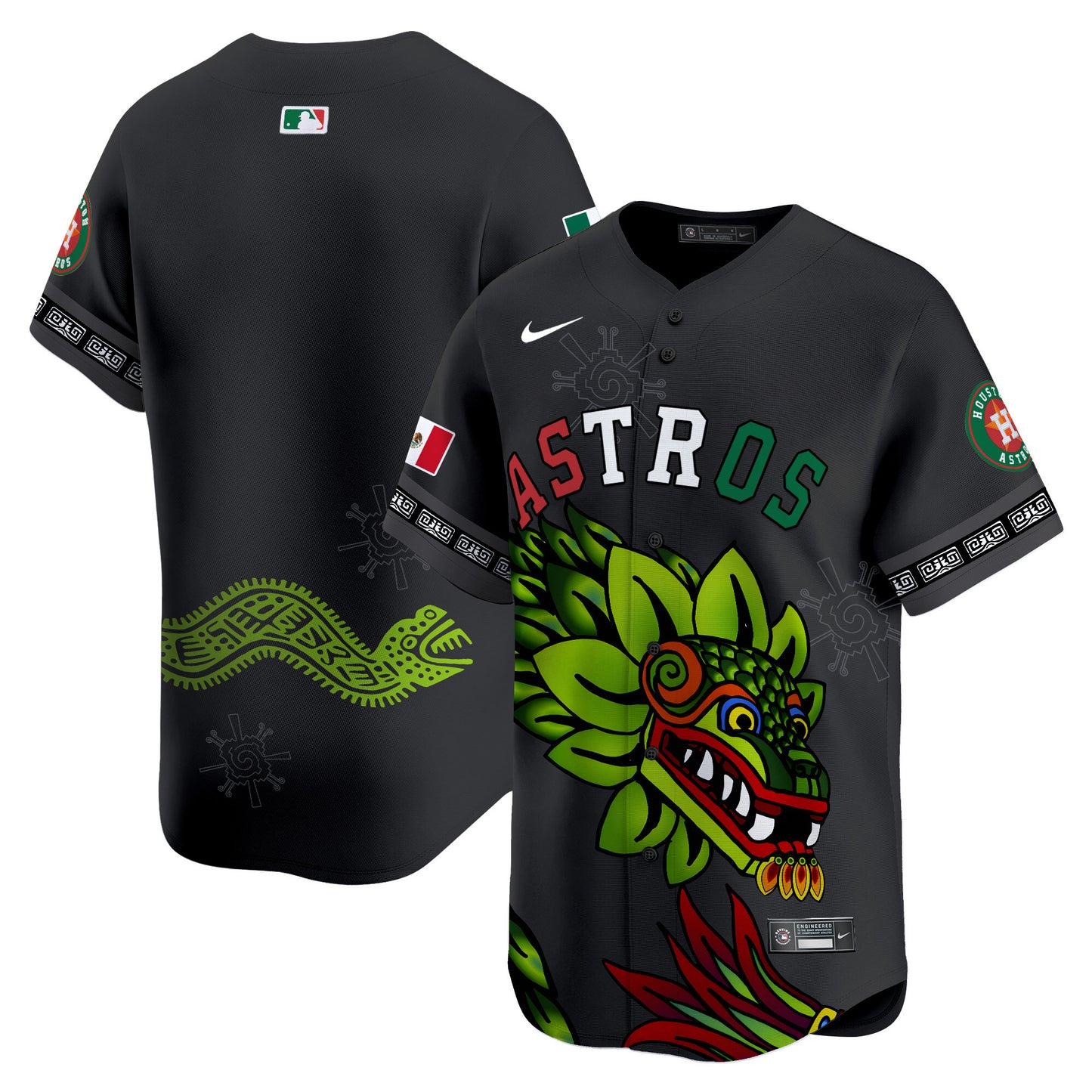 Astros Mexico Quetzalcoatl Aztec Vapor Limited Jersey - Printed