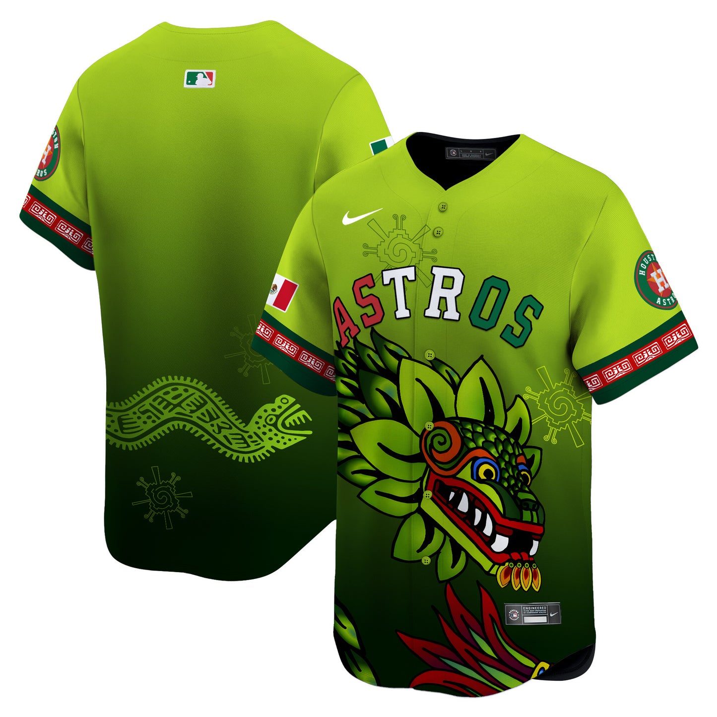 Astros Mexico Quetzalcoatl Aztec Vapor Limited Jersey - Printed