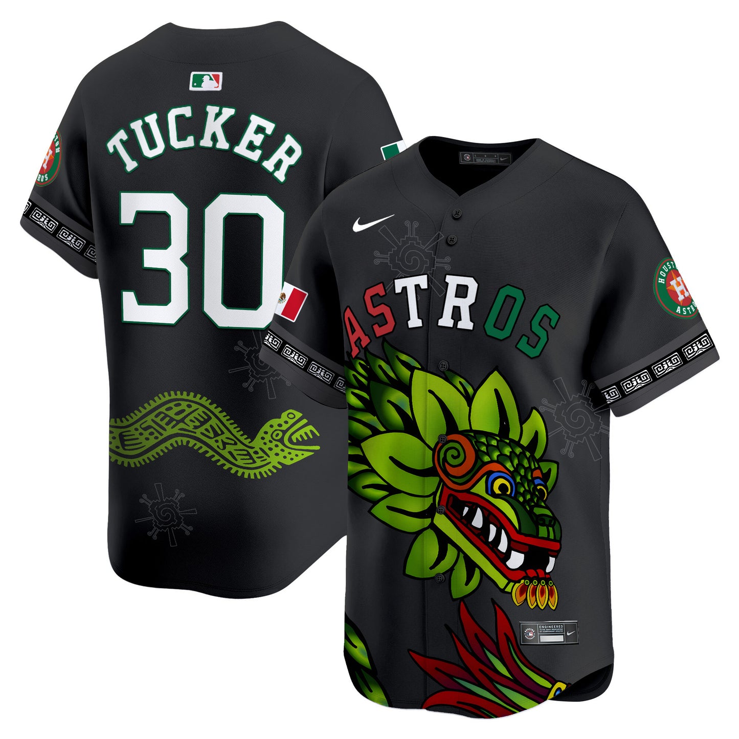 Astros Mexico Quetzalcoatl Aztec Vapor Limited Jersey - Printed