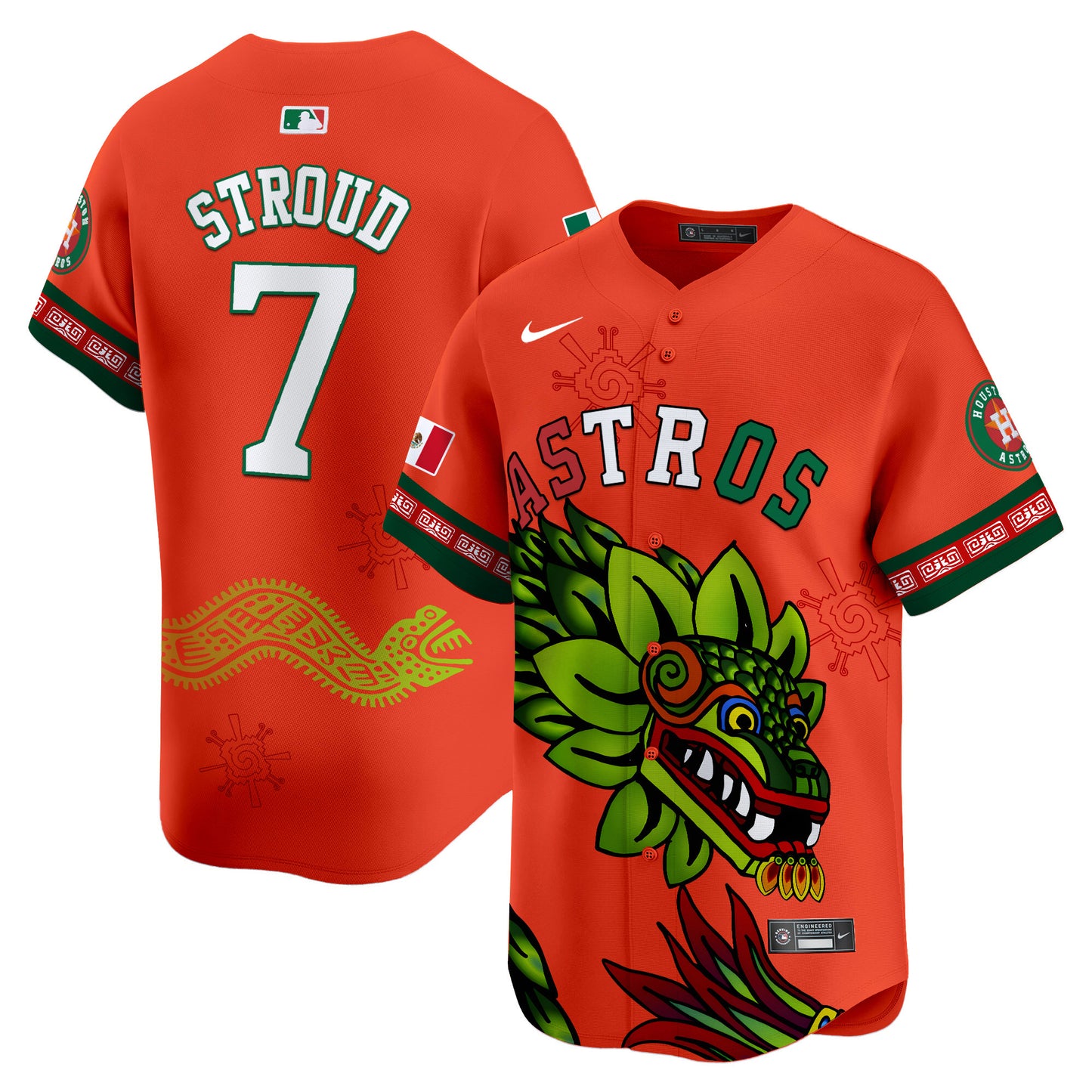 Astros Mexico Quetzalcoatl Aztec Vapor Limited Jersey - Printed