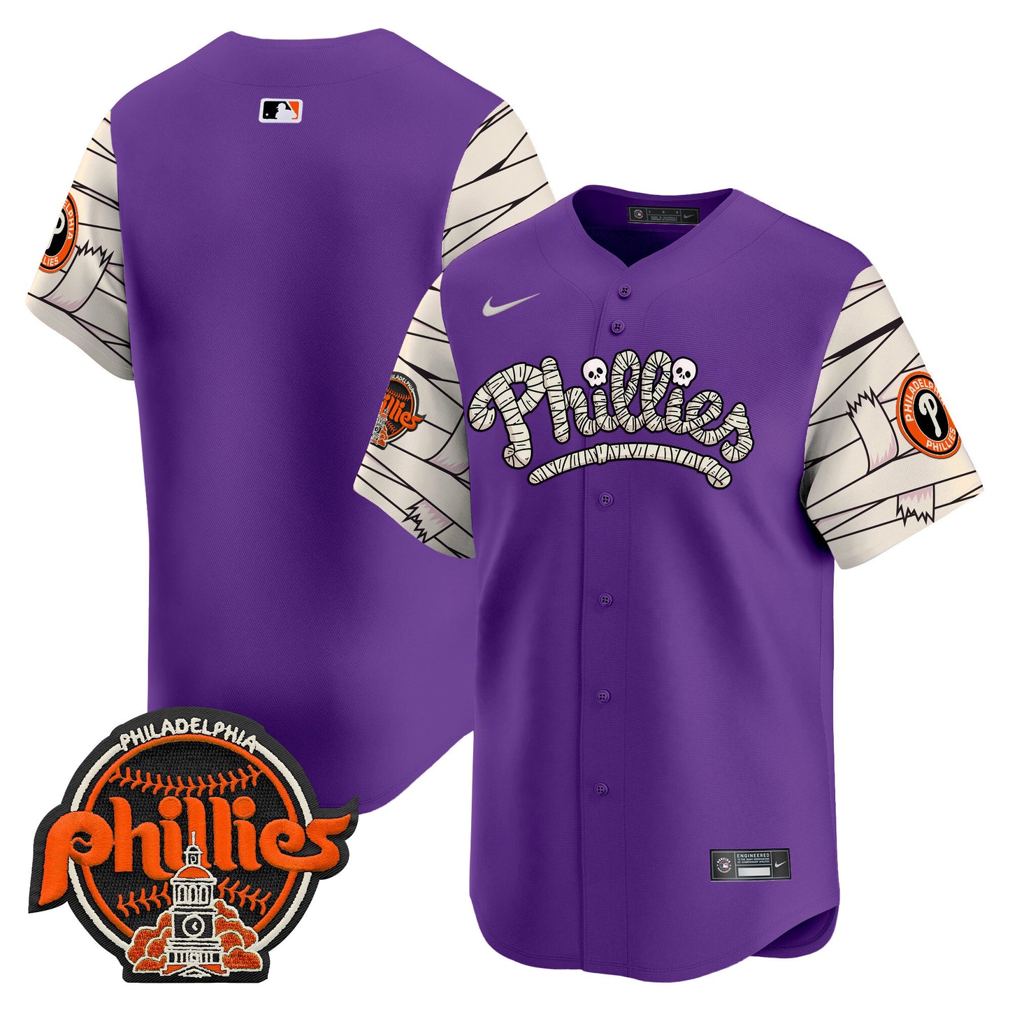 Phillies Halloween Vapor Premier Limited Jersey V2 - All Stitched