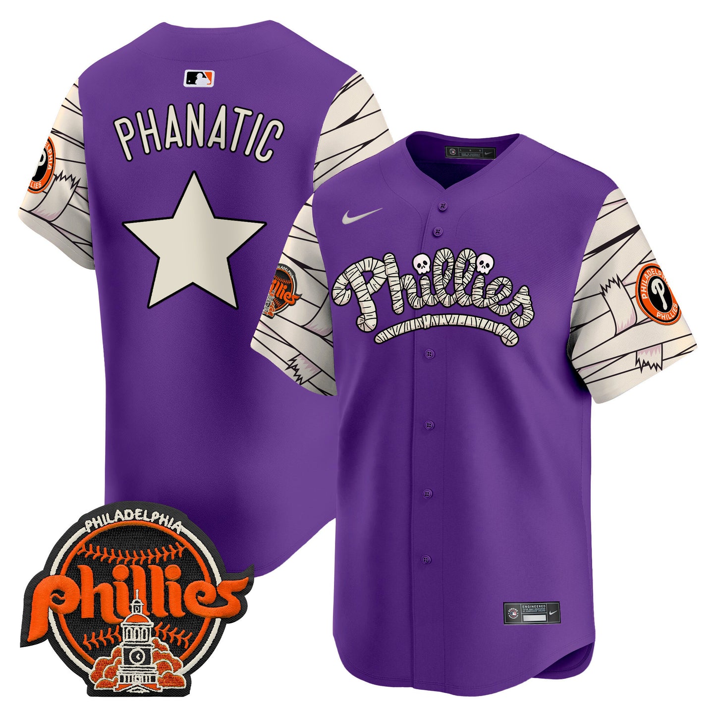 Phillies Halloween Vapor Premier Limited Jersey V2 - All Stitched