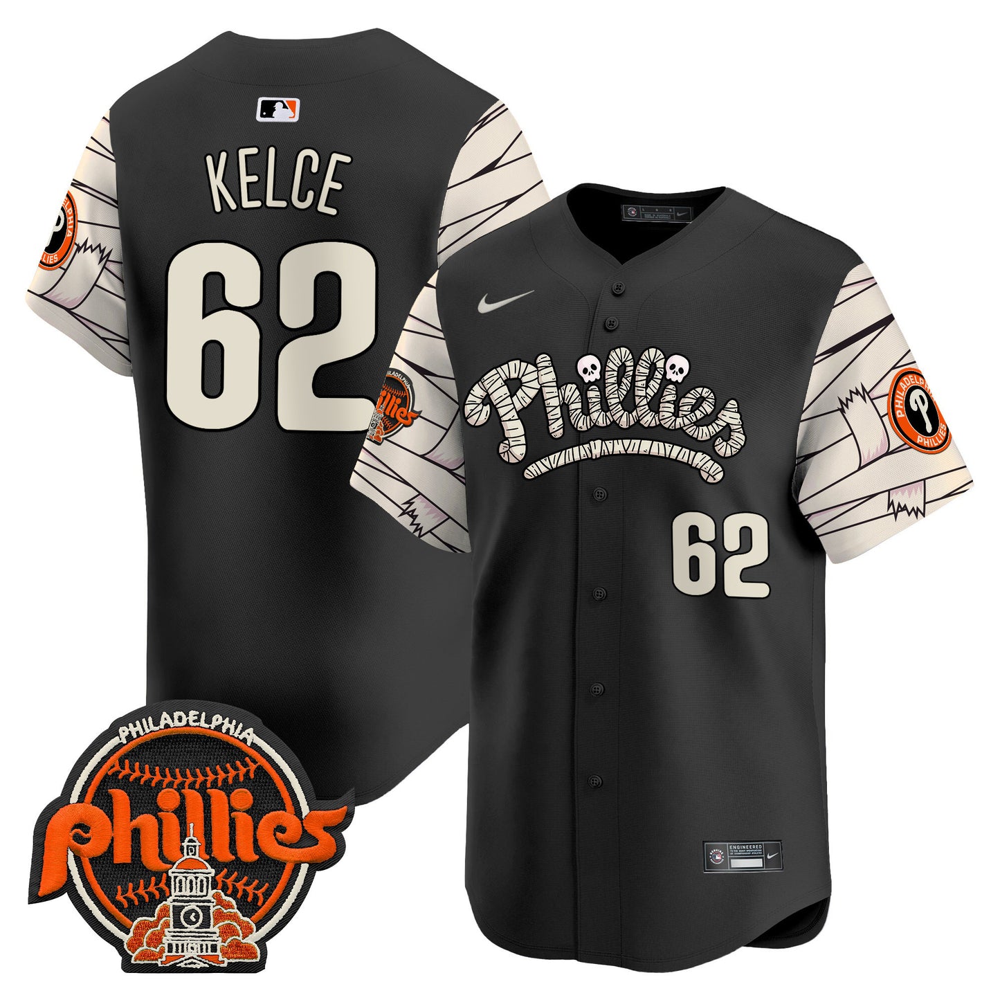 Phillies Halloween Vapor Premier Limited Jersey V2 - All Stitched