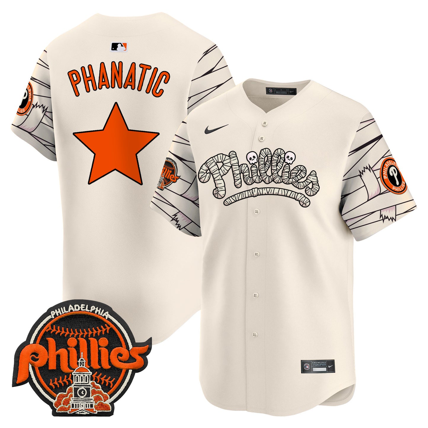 Phillies Halloween Vapor Premier Limited Jersey V2 - All Stitched