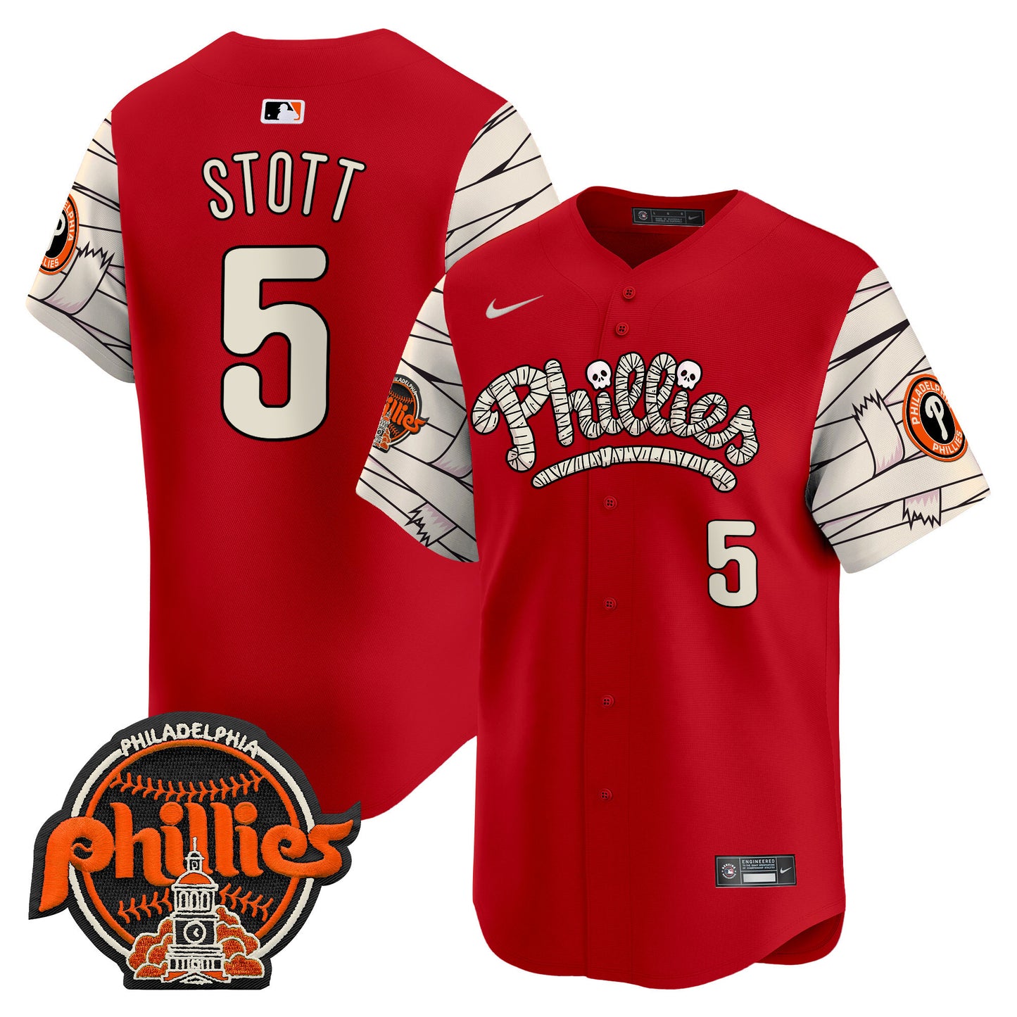 Phillies Halloween Vapor Premier Limited Jersey V2 - All Stitched