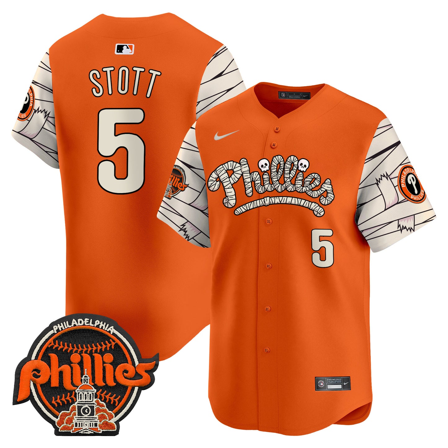 Phillies Halloween Vapor Premier Limited Jersey V2 - All Stitched