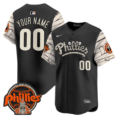 Phillies Halloween Vapor Premier Limited Custom Jersey V2 - All Stitched