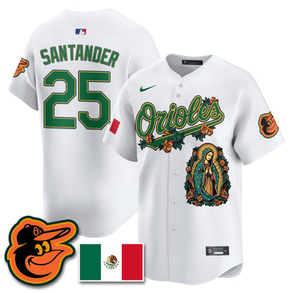 Orioles Mexico Guadalupe Vapor Premier Limited Jersey - Printed