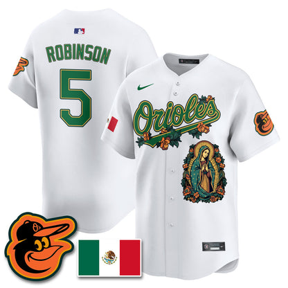 Orioles Mexico Guadalupe Vapor Premier Limited Jersey - Printed