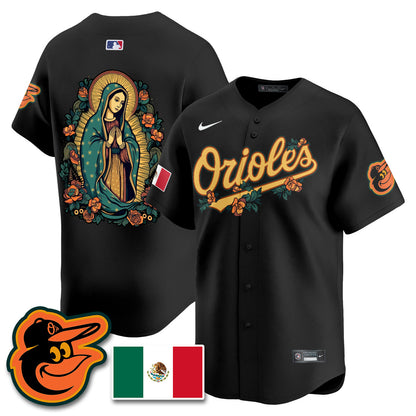 Orioles Mexico Guadalupe Vapor Premier Limited Jersey - Printed