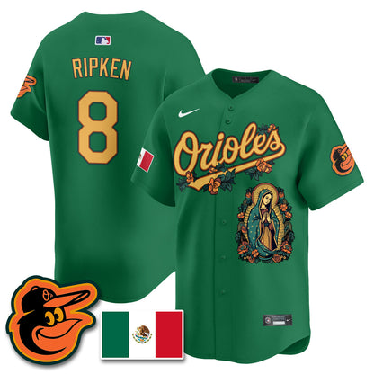 Orioles Mexico Guadalupe Vapor Premier Limited Jersey - Printed