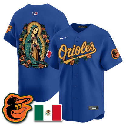 Orioles Mexico Guadalupe Vapor Premier Limited Jersey - Printed