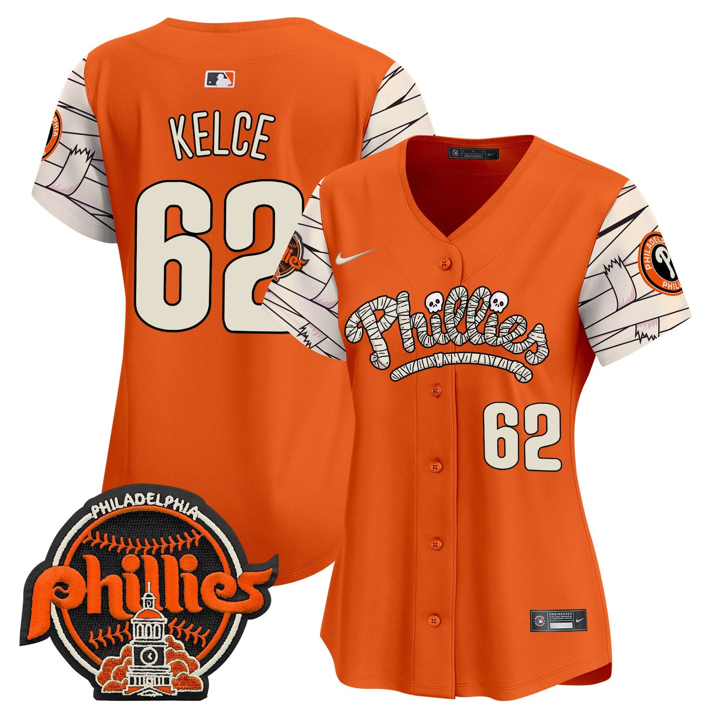 Women's Phillies Halloween Vapor Premier Limited Jersey V2 - All Stitched