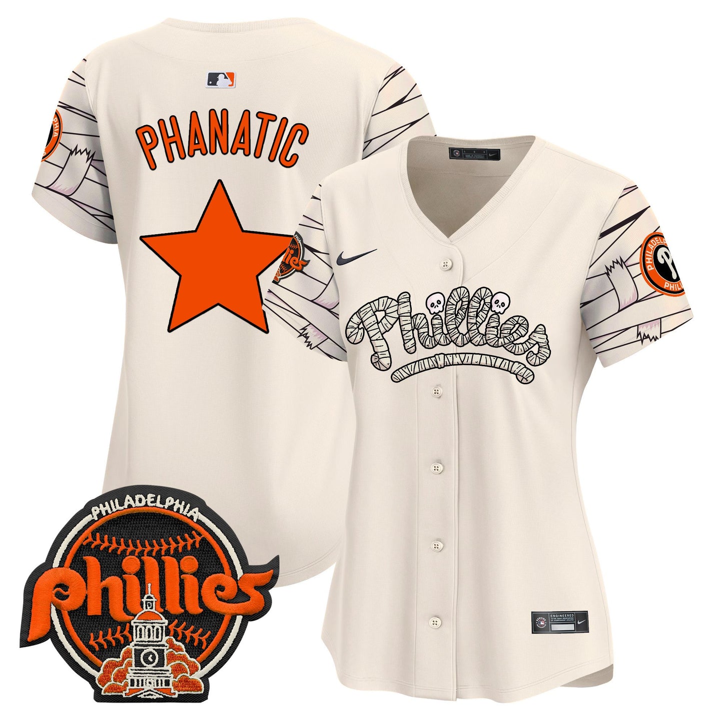 Women's Phillies Halloween Vapor Premier Limited Jersey V2 - All Stitched