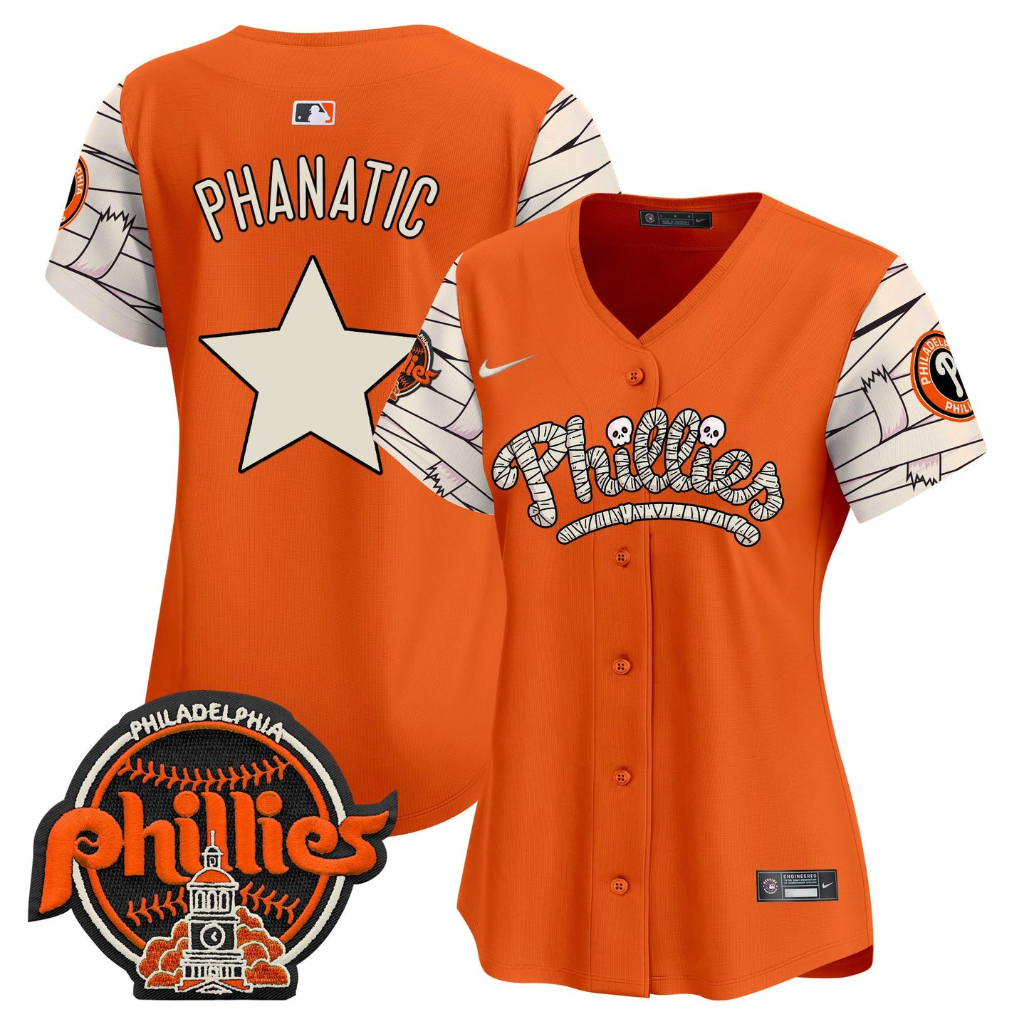 Women's Phillies Halloween Vapor Premier Limited Jersey V2 - All Stitched