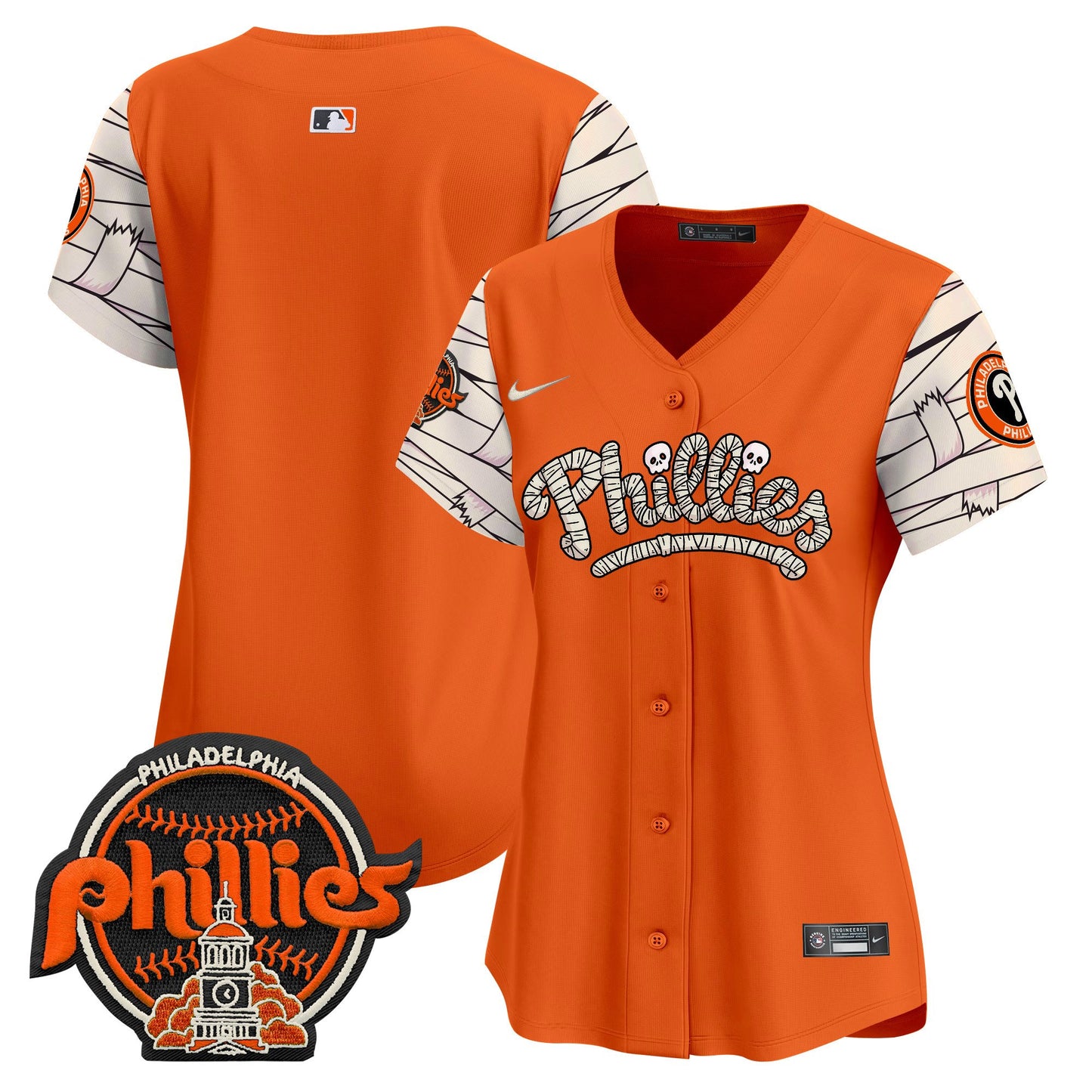 Women's Phillies Halloween Vapor Premier Limited Jersey V2 - All Stitched