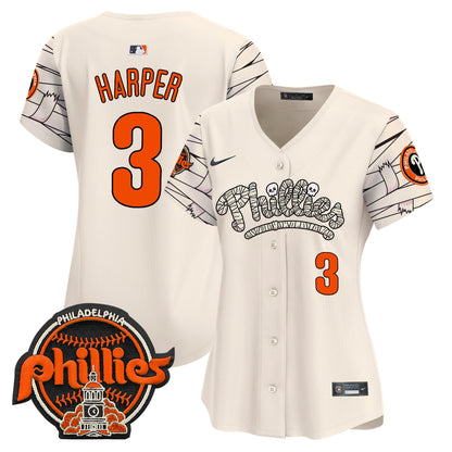 Women's Phillies Halloween Vapor Premier Limited Jersey V2 - All Stitched