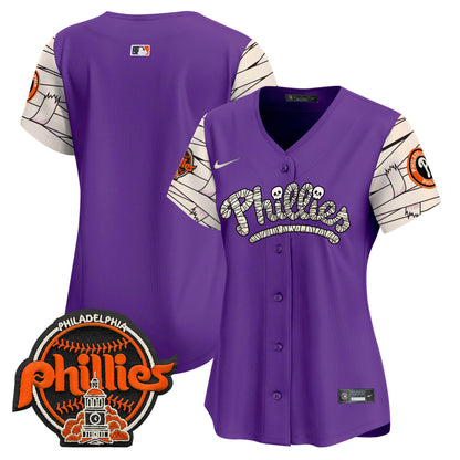 Women's Phillies Halloween Vapor Premier Limited Jersey V2 - All Stitched