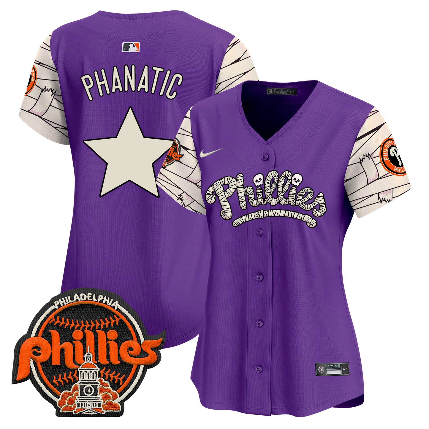 Women's Phillies Halloween Vapor Premier Limited Jersey V2 - All Stitched