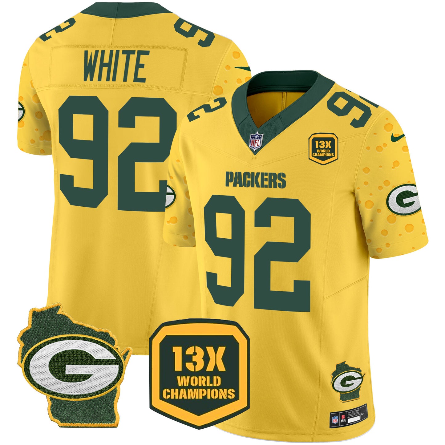 Packers Cheese Vapor Limited Jersey – All Stitched