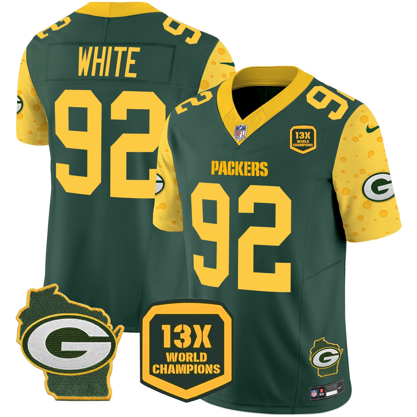 Packers Cheese Vapor Limited Jersey – All Stitched