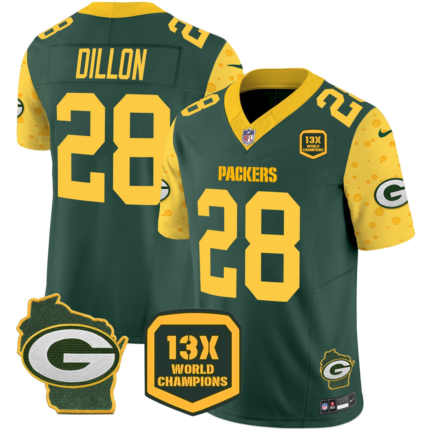 Packers Cheese Vapor Limited Jersey – All Stitched