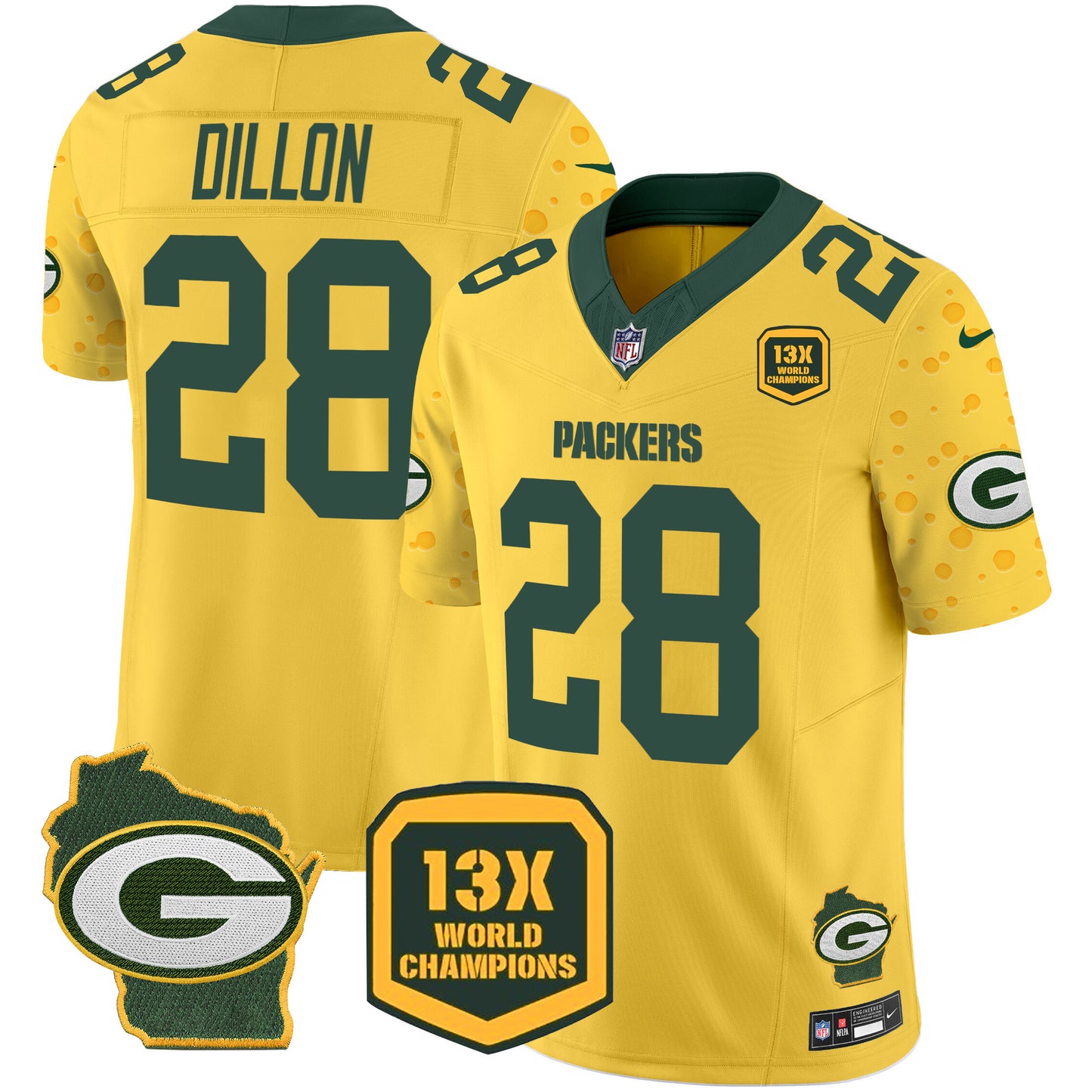 Packers Cheese Vapor Limited Jersey – All Stitched