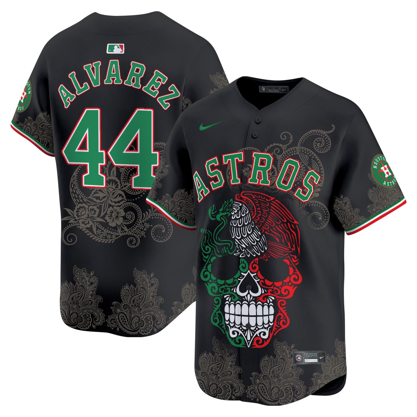 Astros Aztec Warrior Skull Vapor Limited Jersey - Printed