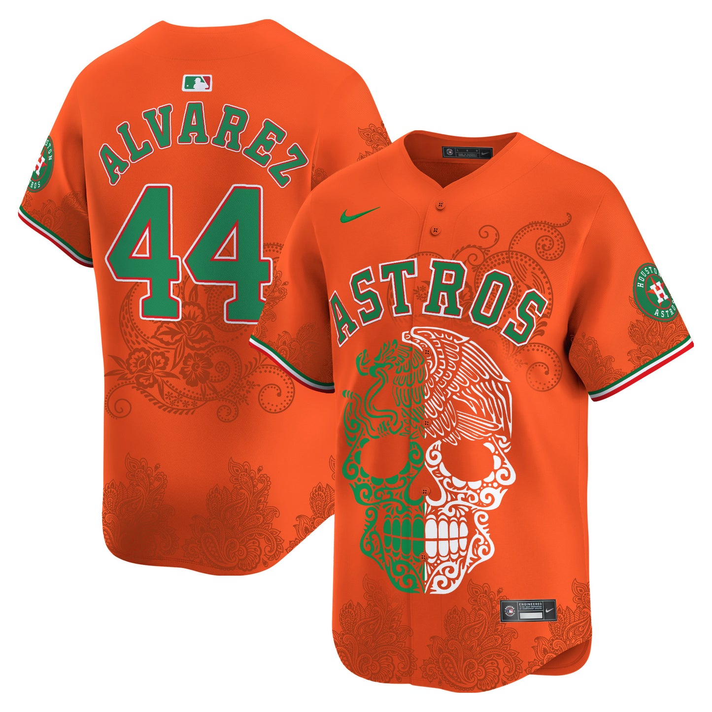 Astros Aztec Warrior Skull Vapor Limited Jersey - Printed