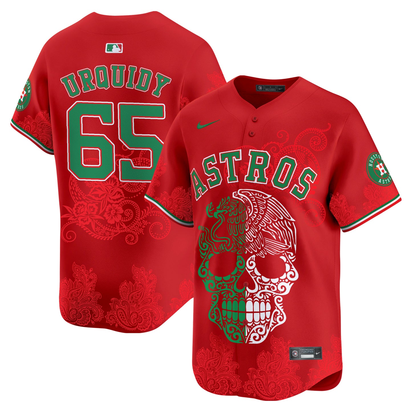 Astros Aztec Warrior Skull Vapor Limited Jersey - Printed