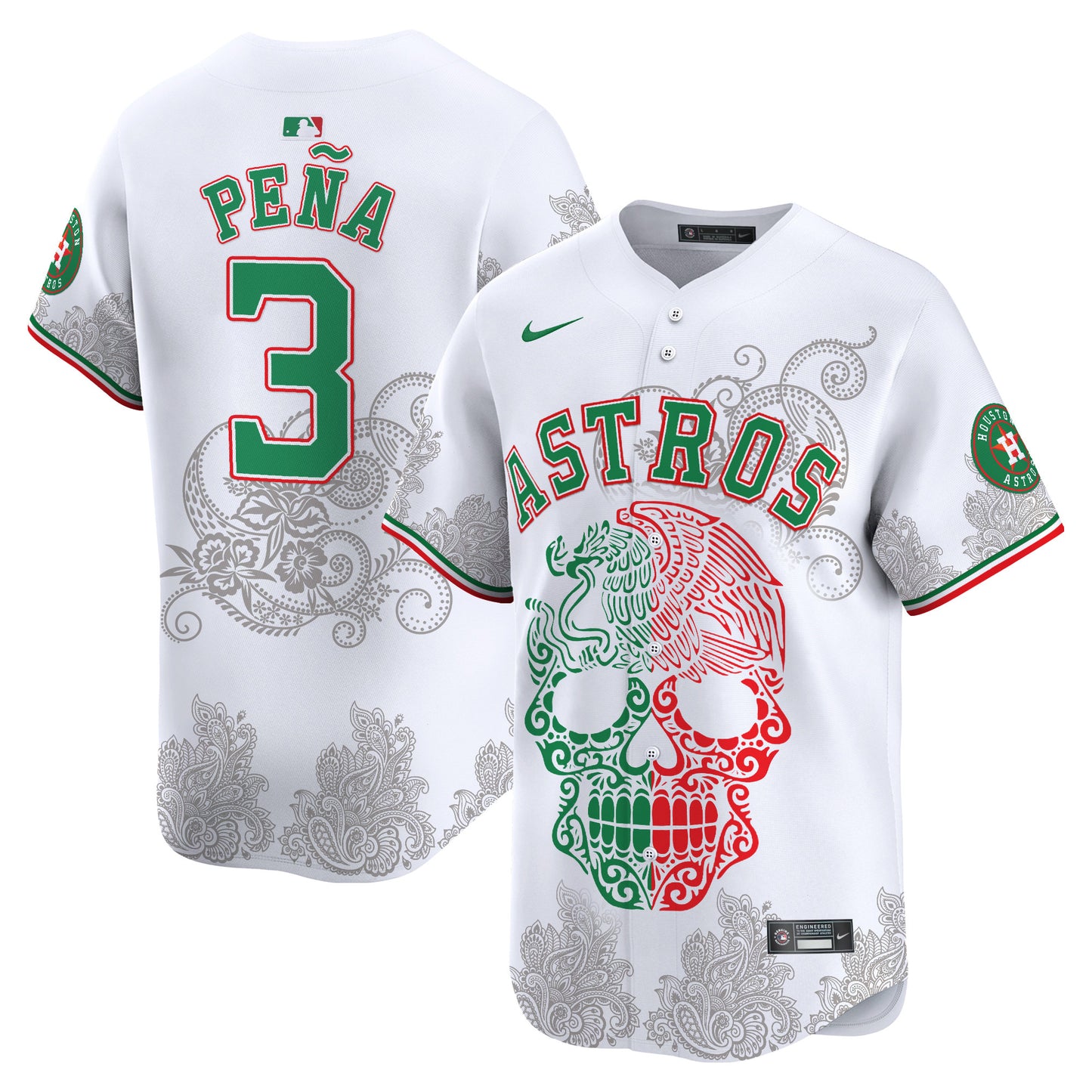 Astros Aztec Warrior Skull Vapor Limited Jersey - Printed