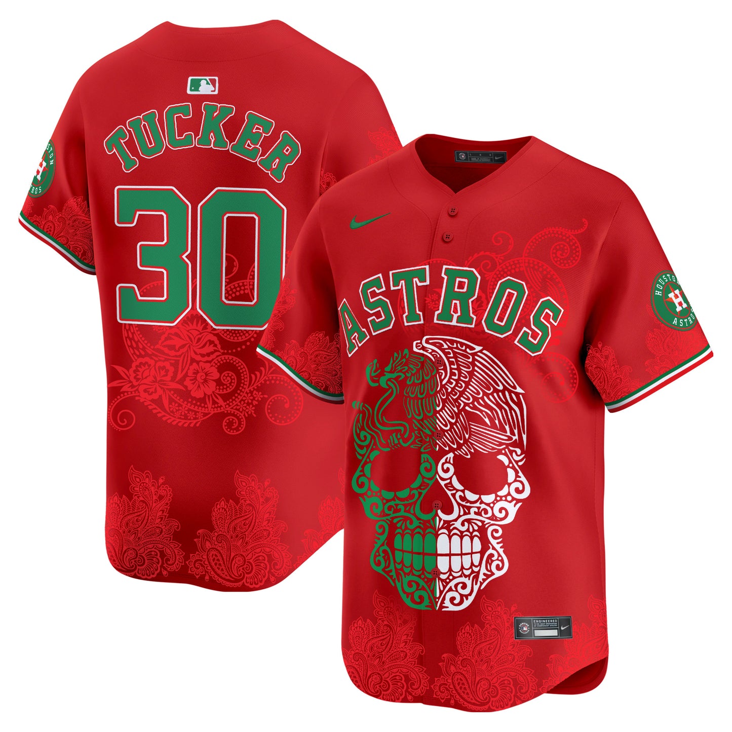 Astros Aztec Warrior Skull Vapor Limited Jersey - Printed