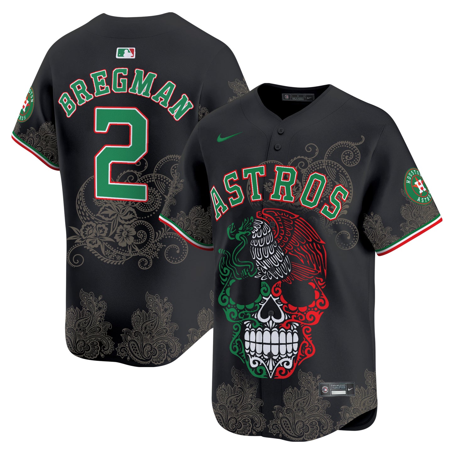 Astros Aztec Warrior Skull Vapor Limited Jersey - Printed