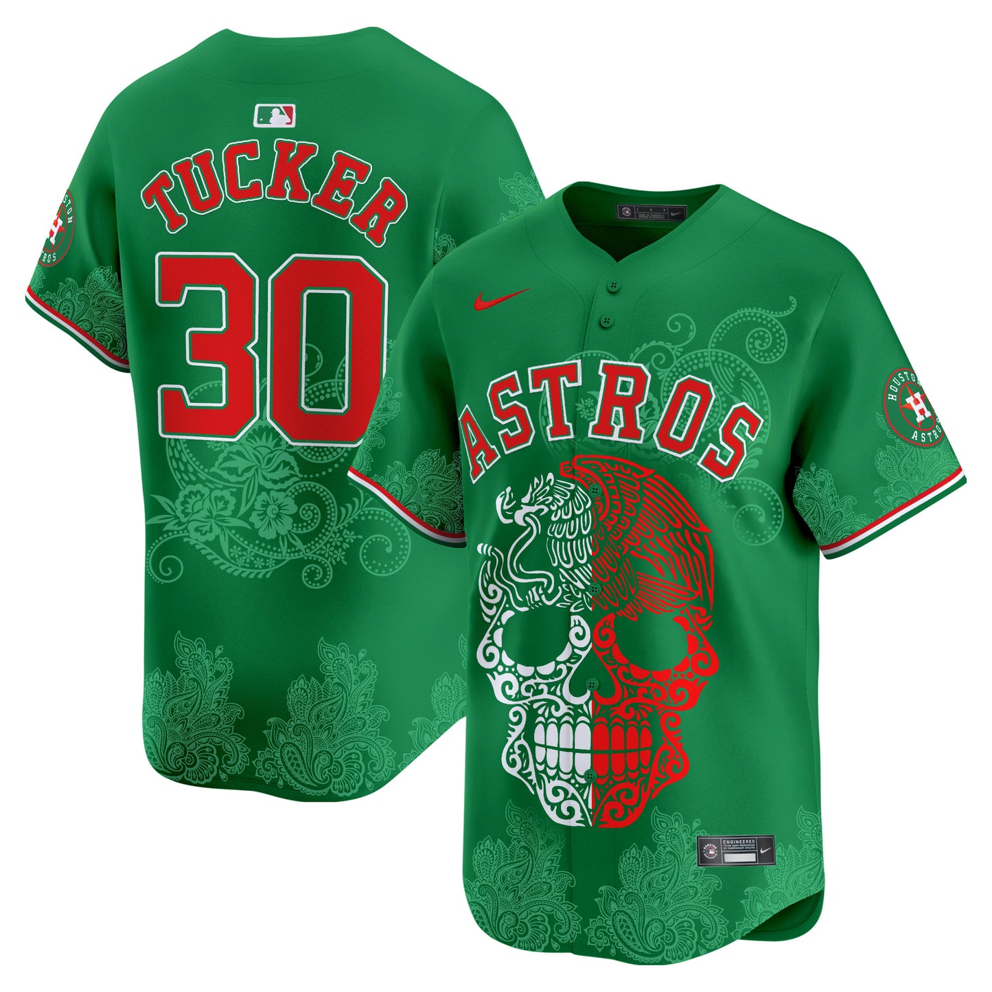 Astros Aztec Warrior Skull Vapor Limited Jersey - Printed